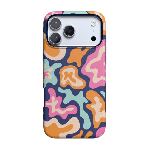 Casely iPhone 17 Pro Case | Midnight Color Splash | Abstract Retro | Bold Protective Design | Compatible with MagSafe