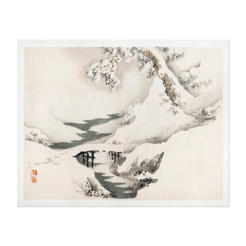 Art Print Giclée Paysage de Neige Bairei Gakan Papier Fine Art