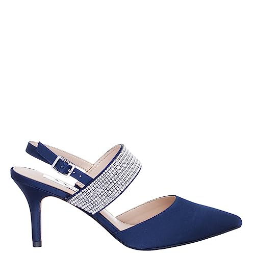 NINA Tenille - Women's Heeled Sandals Shoes - Crystal Pointed-Toe Mid-Heel Dress Pump - Elegant and Comfortable Women's Shoes - Casual and Dress2