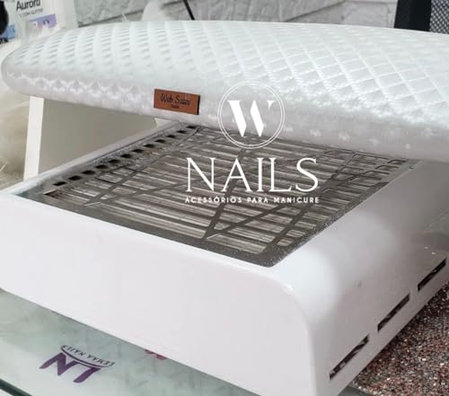 Apoio De Punho/Mão Para Manicure Em Mdf Profissional (BRANCO GELO PRATEADO)