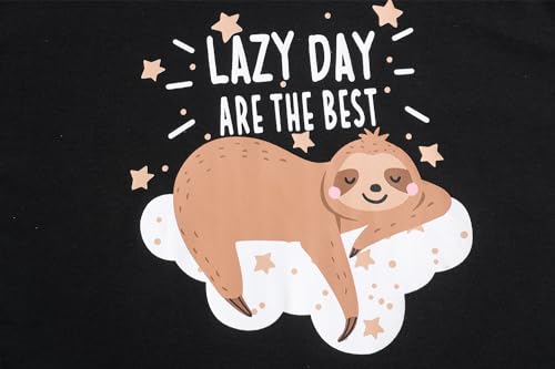 Vopmocld Big Girls' Short Sleeve & Shorts & Pants Pajama Sets 3PCS Cartoon Patterns Cute Lounge Sets for Teens 8-18 Years3