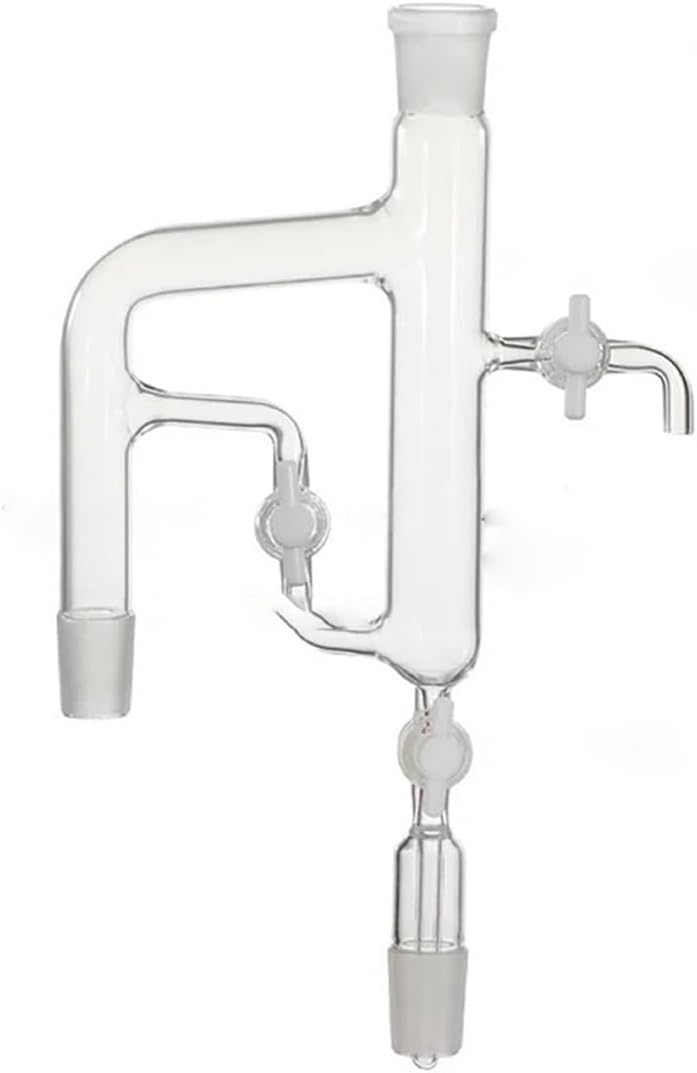 Lab Instruments Equipment 24/29 Distillation Receiver Adapter Three Glass/PTFE Piston Valve Separator Glass Piston(Type D)