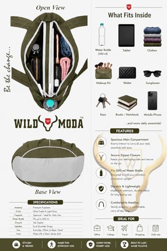 Image of WILD MODA Women's Tote & Shoulder Bag (Set of 1) | Set of 1