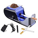 HJINGBIN Zigarettenstopfmaschine, Zigarettenfüllmaschine Vollautomatische, Elektrische Zigarettenstopfer Raucherzubehör Stopfmaschine Zigaretten Stopfgerät mit Ladegerät Und Reinigungsbürste, Blau