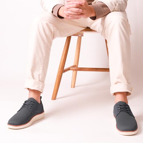 Men's Fashion Dress Sneakers Casual Walking Shoes Business Oxfords Comfortable Breathable Lightweight Tennis Dark Grey3