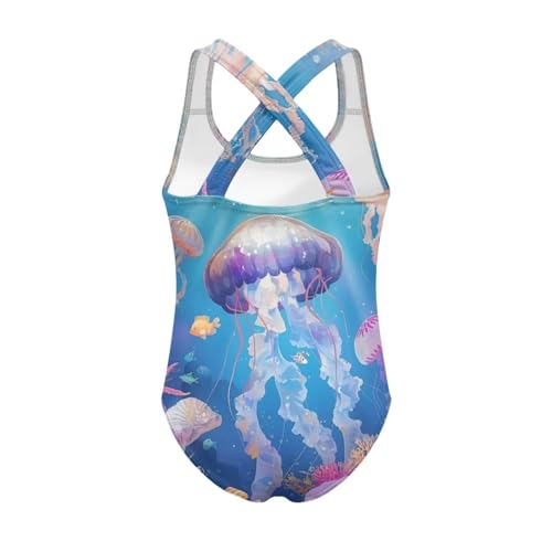 doginthehole Girls One Piece Swimsuits Size 5-14 Y Crossback Swimwear Beach Bathing Suit for Summer2