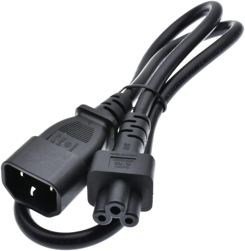 Toptekits C14 to C13+NEMA1-15R Y Splitter Power Plug Cord,Single IEC 320 C14 Male to C13+Nema 1-15R Female Splitter Adapter Cable Cord (C14 to C13+(1-15R))