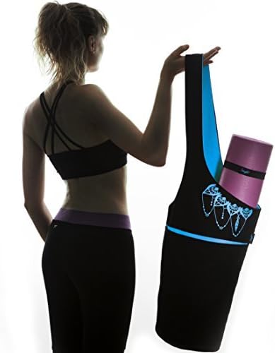 Zenifit Yoga Mat Bag, Long Tote with Pockets for your Yoga Accessories, Yoga Bag with Bonus Yoga Mat Strap Elastics, Holds Most Pilates Mats