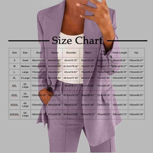 Blazer Sets Women 2 Piece Outfits Business Suit Casual Pantsuit Plus Size Pant Suits Lightweight Work Clothes 20254