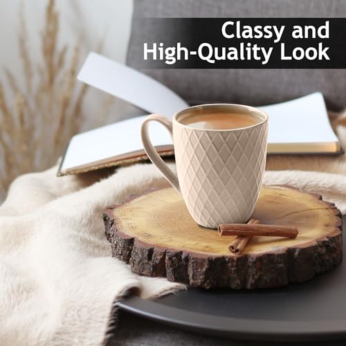 Miamio – 6 X 400 Ml – Coffee Mug Set/Mug - Modern Ceramic Mug Matt - Coffee Mug Large - Palmanova Collection (Beige) - 2
