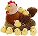 WSZOK Juguetes de Peluche Gallina Pone Huevos Muñecas Jugar a Las Casas Juguetes Nidos de Pollo Gallinas Viejas con Pollitos Regalos de cumpleaños para niños