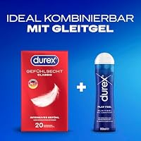 Durex Gefühlsecht Classic Kondome – Perfekter Sitz & leichtes Abrollen mit zuverlässigen Schutz – Hauchzarte, Dünn, befeuchtet, transparent Kondome mit angenehmer Geruch – 4 x 20 Stück (20er Pack) – Ansicht 4