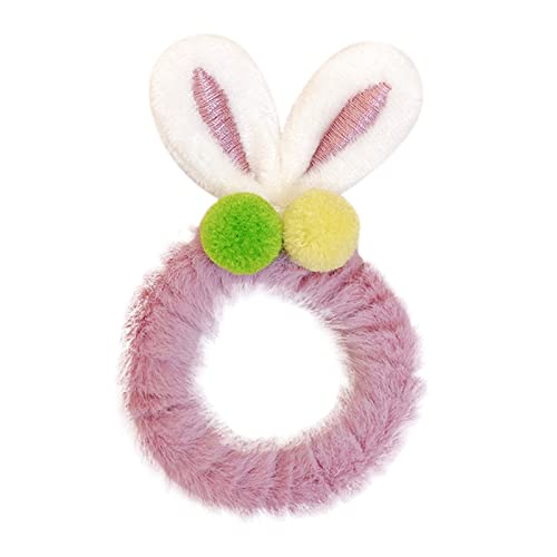 Anillo de felpa de otoño rojo Super Band Accesorios de invierno Red de pelo lindo Sen cabeza alta cuerda elástica pelo y conejo lindo Otra pulsera de llama, Peluche, Sin piedras preciosas Cover