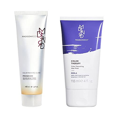 Madison Reed Hair Color Maintenance Set, Golden Blonde, Color Reviving Gloss & Color Therapy Color Depositing Hair Mask, 4 Fl Oz (118mL) + 4 Fl Oz (118mL)