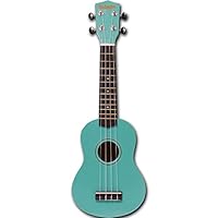 ウクレレ MaAmAa エアブラシアート カメ エメラルドグリーン チューナー付 ウクレレ MaAmAa エアブラシアート カメ エメラルドグリーン