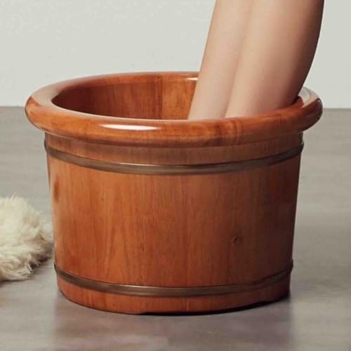 Tina de baño para pies de madera con tapa miniatura 3