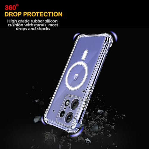 Image of Amazon Brand - Solimo Thermoplastic Polyurethane Wireless Charging Support Back Cover for Motorola Moto Edge 50 Pro Wireless Charging Support Back Cover - Transparent