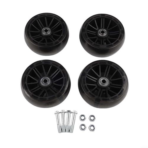Ruedas de Entrenamiento para Bicicleta con Luz Intermitente, 11x4 cm PU ABS para Bicicletas de 12-20 Pulgadas, Rodamiento de Acero al Carbono Silencioso, Paquete de 4 (Negro) miniatura 1