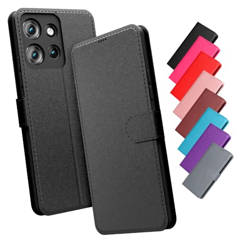 Capa Carteira Flip Couro Compatível ¨Motorola Moto EDGE 60 FUSION Alta Proteção (PRETO)