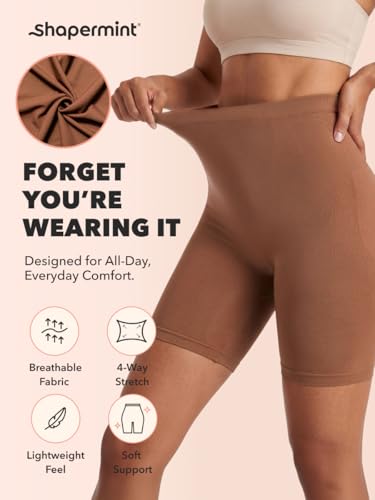 Image of SHAPERMINT High Waisted Body Shaper Shorts Shapewear for Women Tummy Control Thigh Slimming Technology