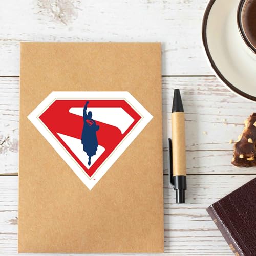 Image of DC Comics Superman Shield Adhesive Vinyl Decal - Bold Superman Logo Sticker for Vehicle Windows or Bumpers