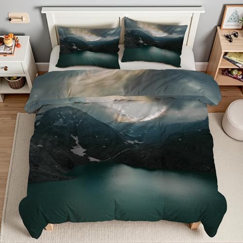 Housse de couette microfibre douce 240x260 avec fermeture éclair pratique