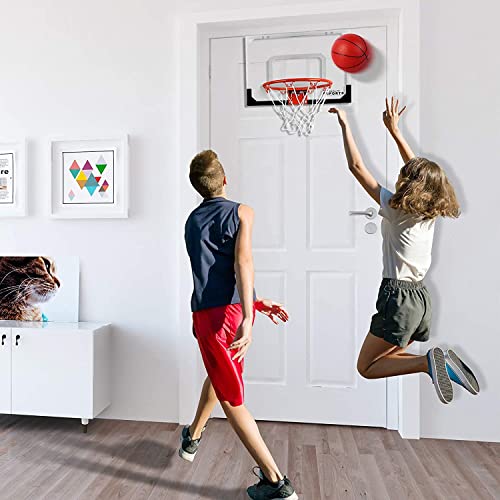 Mini Basketballkorb Set für Kinder SUPER JOY Zimmer Basketball Set Mit 3 Ball Pumpe Indoor Sport Spielzeug Büro Basketball-Board Indoor Ballnetz Office Home 40x30cm Outdoor Basketballbrett Wandmontage - Image 7