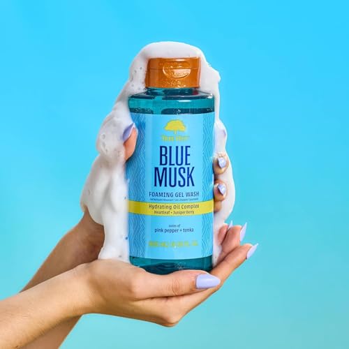 Image of Tree Hut Blue Musk Body Wash, Hydrating & Moisturizing Shower Gel with Shea Butter & Essential Oils, Soft Smooth Glowing Skin, Gentle Cleanser For All Skin Types, Self Care Gifts for Women, 18 Fl Oz