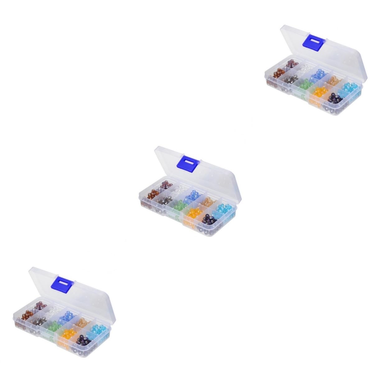 SEWACC 1500piezas Abalorios De De Para Fabricación De Joyas De Mostacillas Facetadas Con Caja De Almacenamiento Para Pulseras y Pendientes