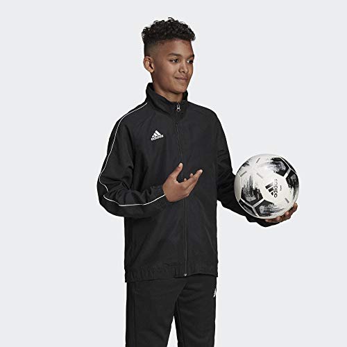 adidas Core 18 Duffle-Coat Veste Mens, Black/White, XS - Image 9