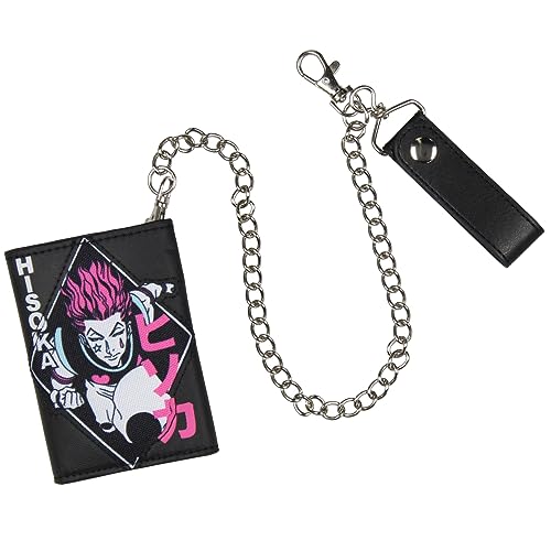 Hunter x Hunter Merch Anime Hisoka Morrow Tri-Fold Snap Closure Chain Wallet3