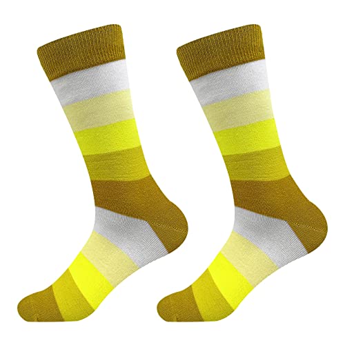 Mens Striped Socks Crew Cotton Colorful Fun Funny Novelty Stripe Pattern Art Hosiery Packs 12 Pairs(1203) #TOP1
