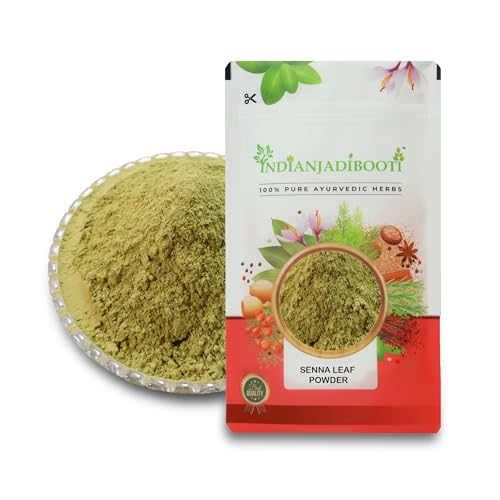 Image of IndianJadiBooti Senna Leaf Powder (100g) - Pure Cassia Angustifolia (Sanay Patti /Sonamukhi) - Natural Herbal Tea for Digestive Comfort, Regular Bowel Movement & Detox - Travel Friendly