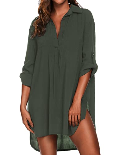 Image of Ekouaer Beach Cover Ups for Women Bikini Swimsuit Coverup Beach Dress Shirt
