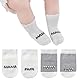 EQLEF Baby Socken Geschenk, 4 Paar MaMa & PaPa Baby Baumwolle Socken Neugeborene Dünne Sockens 0-3 Monate Babys Mädchen Jungen Zuhause Süße Sockens Geschenk für Babys Dusche Weihnachten Neues Jahr