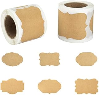 Irich Christmas Labels Stickers, Food Labels Stickers for Jars Handmade Decorative Storage Food Address Name Marking (Brown)