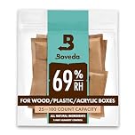Boveda 69% Two-Way Humidity Control Packs For Plastic, Wood Containers, & Zip Lock Bags – Size 60 – 4 Pack – Moisture Absorbers – Humidifier Packs – Hydration Packets in Resealable Bag