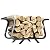 NiHome Cauldron-Style 33.5Inch Firewood Rack, 450 lbs Capacity, Compact Log Holder for Indoor/Outdoor Use, Keeps Firewood Dry, Perfect for Fire Pits, Fireplaces, Wood Stoves, BBQ Grills, Easy Assembly