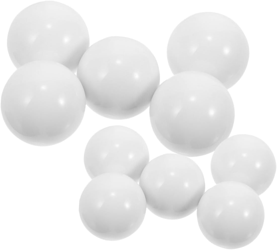 BESPORTBLE 10pcs Acrylic Roulette Balls: White Spherical Roulette Game Beads for Table Game Accessories Party Props and Gaming Wheel Supplies