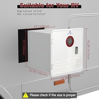 Gleyi RV Tankless Water Heaters, Upgraded 65000 BTU RV On Demand Water Heater with Remote & 15" x 15" Door, 12V DC Instant Camper Hot Water Heater Gas Compatible with All RVs