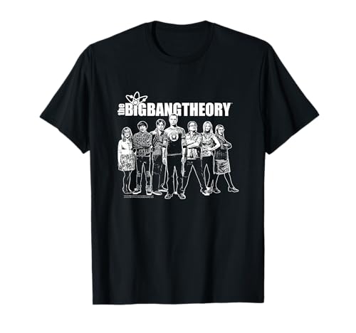 The Big Bang Theory Monochrome Group Photo TV Show T-Shirt