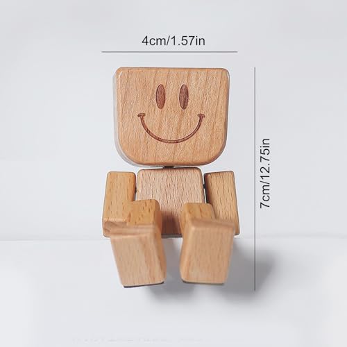 Générique en Bois À Pieds Tremblants,Figurine Décorative Fait Main pour Tableau De Bord | Articles de Collection pour Intérieur Auto Ornements Bureau Camion Berline Camping-Car – Image 6