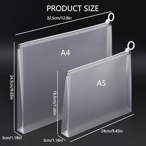 Carpeta de archivos de PVC con cremallera resistente para soporte de documentos 7