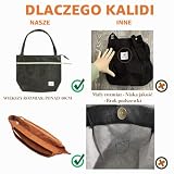 KALIDI pogrubiona torba ze sztruksu, bardzo duża pojemność, na ramię, ze sznurkiem, zamek błyskawiczny, torba na ramię dla kobiet, pań, dziewcząt, codzienna torba na zakupy, do pracy, szkoły, na uczelnię, do codziennego użytku, Czarny, Large