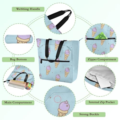 Bolsa de mano de helado para guardar libros y material de forma cómoda 5