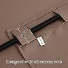RYB HOME Farmhouse Curtains Blackout - Light Block Thermal Insulated Curtains for Kitchen Cafe Bar Bedroom with Back Tab Top Versatile Hanging, Width 42 x Length 45, Mocha, 2 Panels #1
