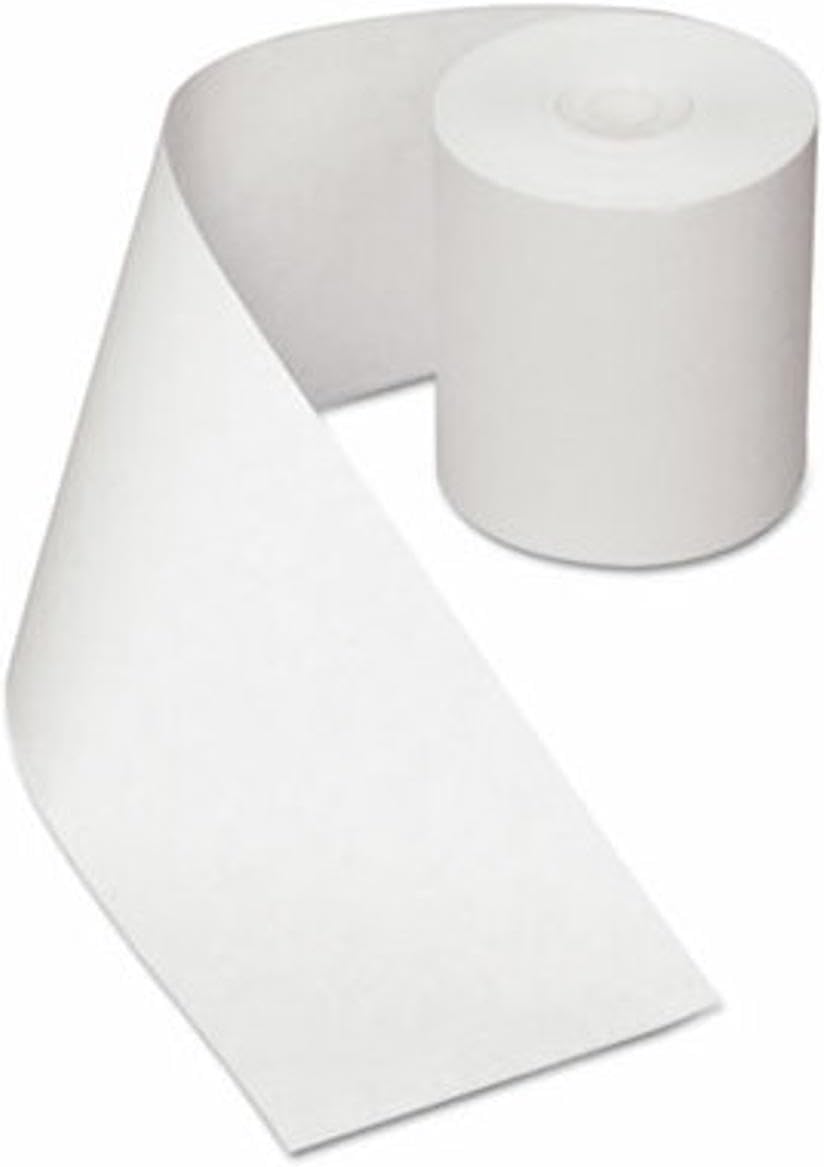 AmerCare 3 Inches x 150 Feet White Bond Register Rolls, 1-Ply, Case of 30