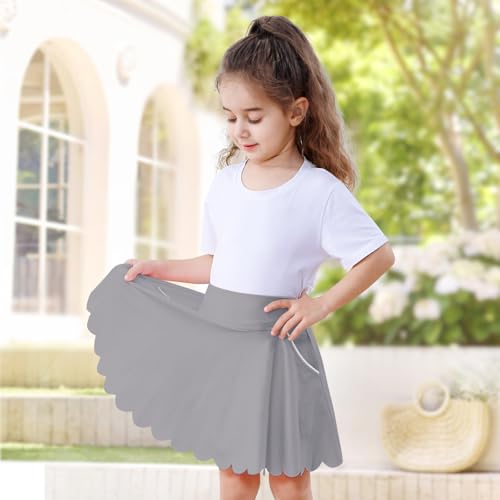 Toddler Girl Skirts with Shorts and Pockets Athletic Shorts Skirts for Girl A Line Scalloped Tennis Skater Skorts3