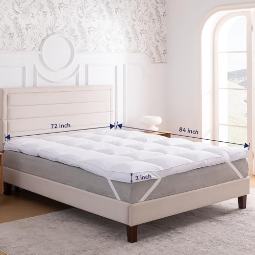 La Mejor Selección de Cubrecolchones de plumas disponible en línea. 8 Cubrecolchones de plumas marca LeWinBedding (2)