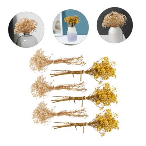 Ramo de 6 flores secas artificiales para decoración miniatura 7